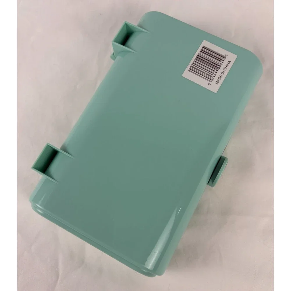 Caboodles 5606 Mint Green Makeup Case Mirror Tray Organizer Y2K 90s Vintage